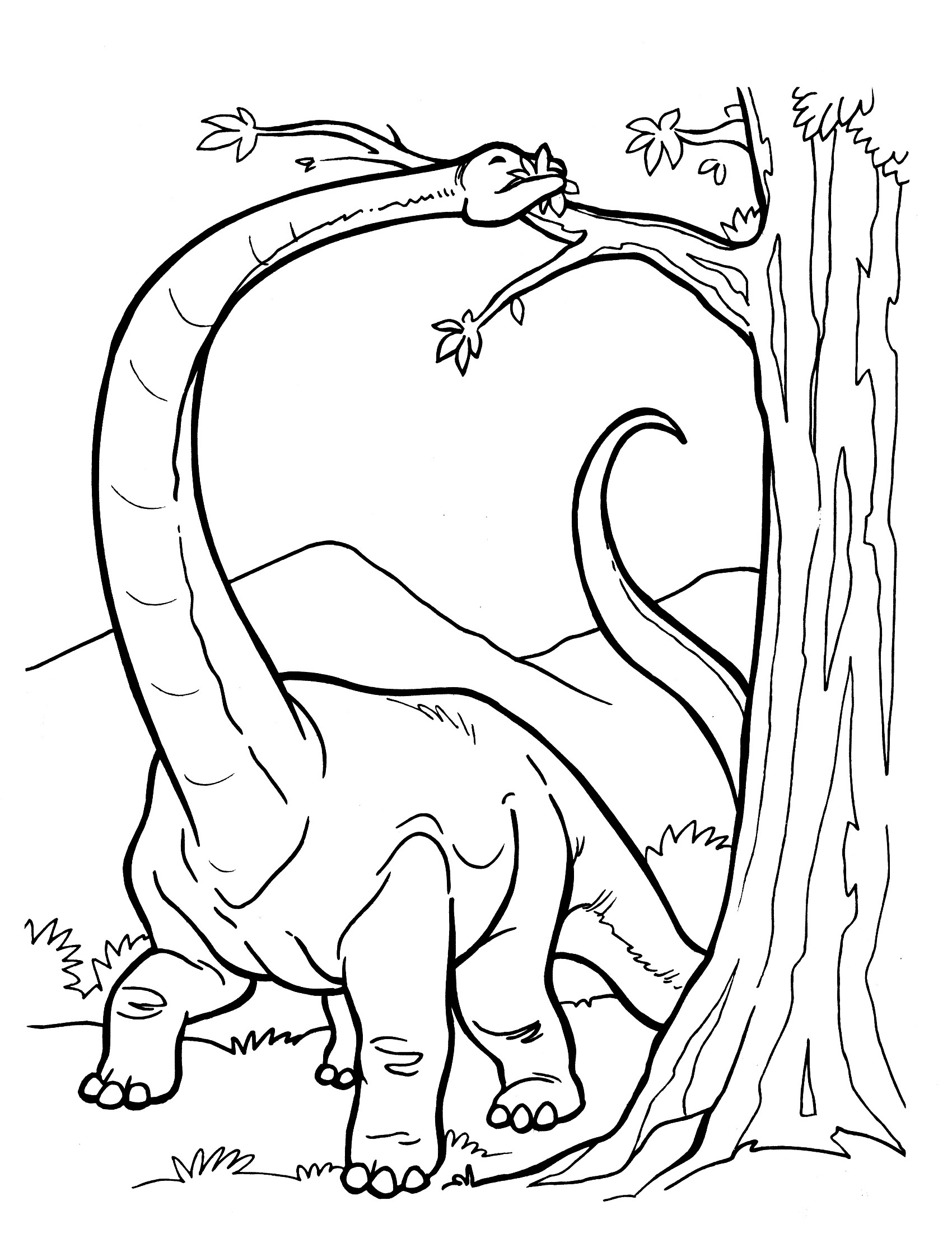 Dinosaur Coloring Sheets For Boys
 Long Dinosaur Coloring Pages