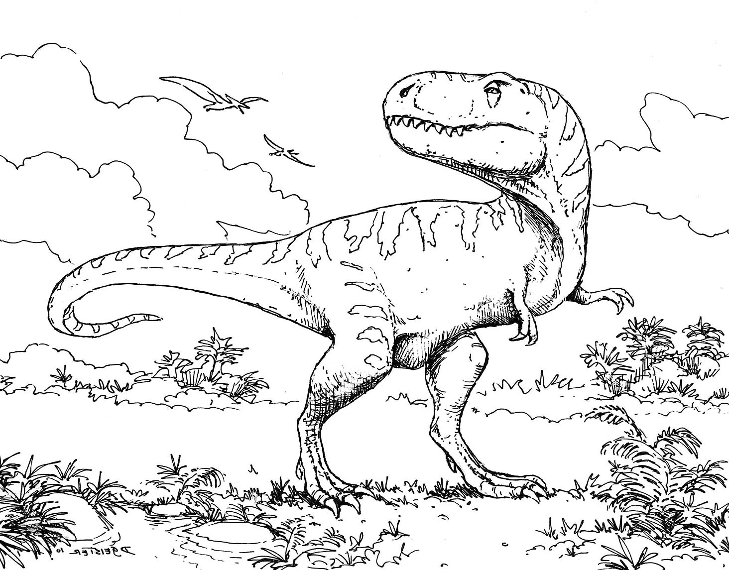 Dinosaur Coloring Sheets For Boys
 Extinct Animals 36 Printable Dinosaur coloring pages