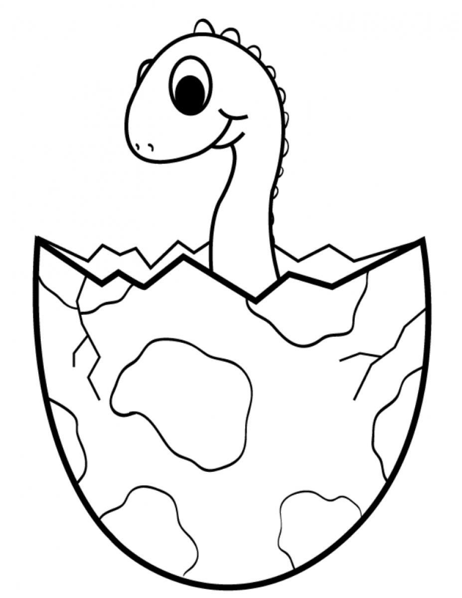 Dinosaur Coloring Sheets For Boys
 Little Egg Dinosaur Coloring Pages
