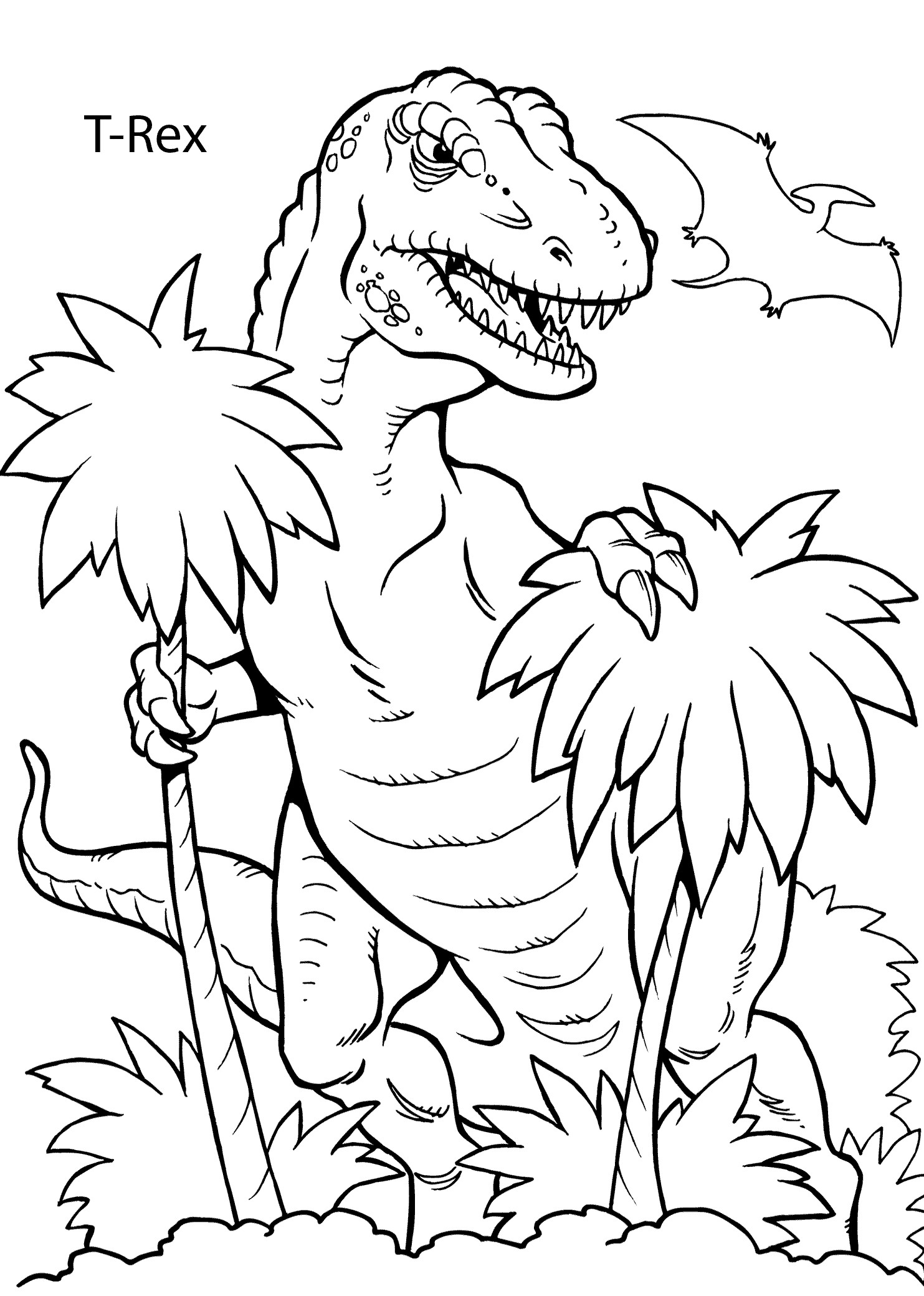 Dinosaur Coloring Sheets For Boys
 T Rex dinosaur coloring pages for kids printable free