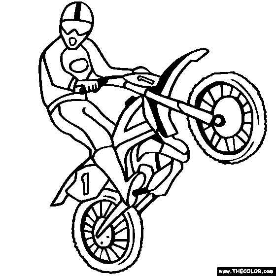 Dirtbike Coloring Pages
 Motorcycles Motocross Dirt Bike line Coloring Pages