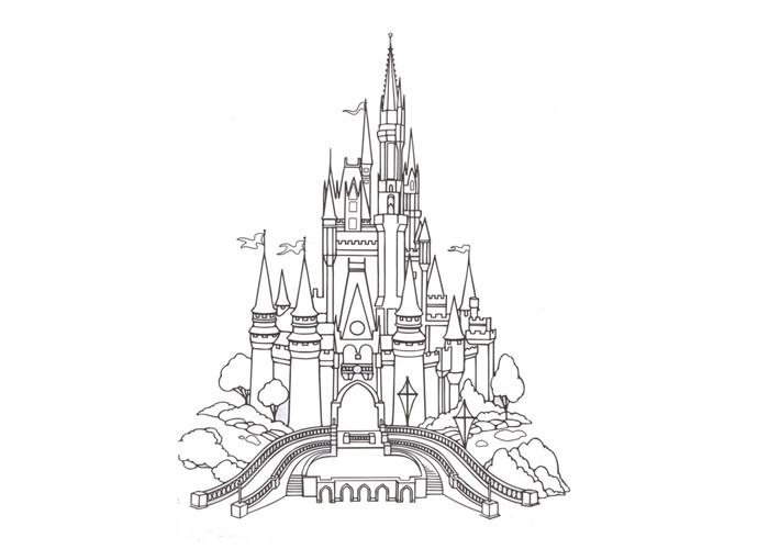 Disney Castle Coloring Pages
 CINDERELLA’S CASTLE COLORING Free Coloring Pages