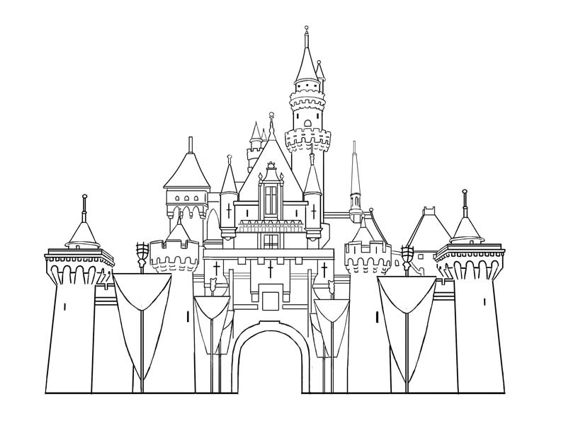 Disney Castle Coloring Pages
 Free Printable Castle Coloring Pages For Kids