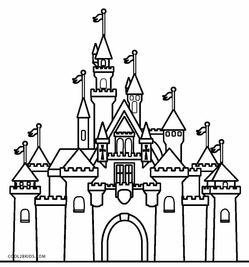 Disney Castle Coloring Pages
 Printable Castle Coloring Pages For Kids