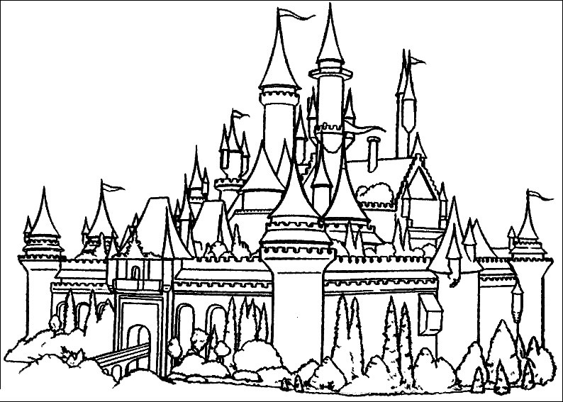 Disney Castle Coloring Pages
 Cinderella Coloring Pages To Print