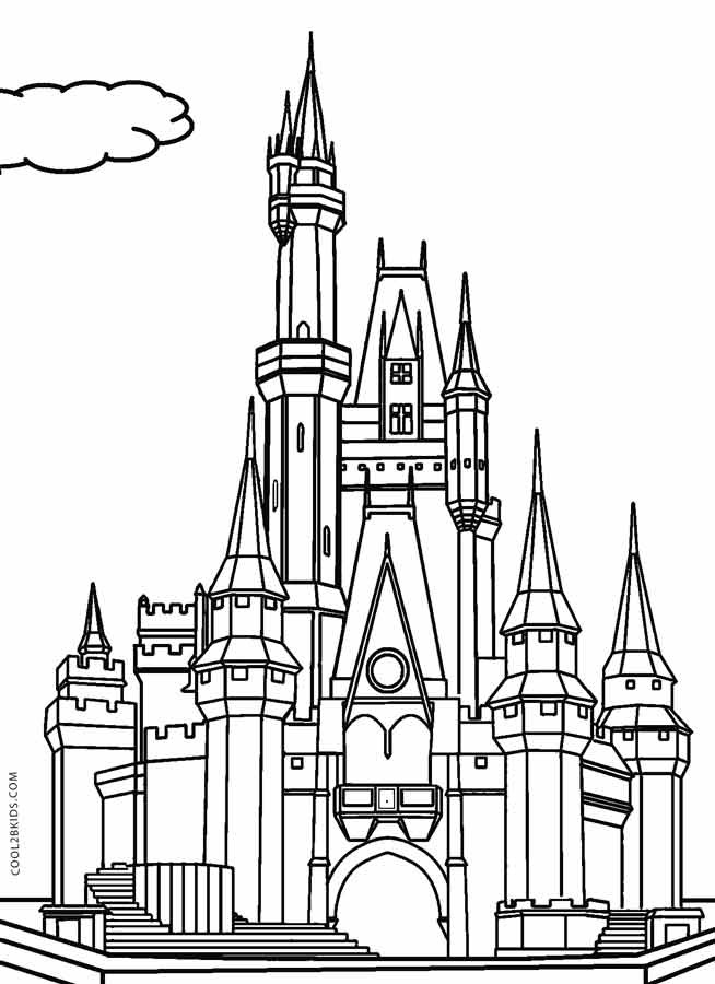 Disney Castle Coloring Pages
 Printable Castle Coloring Pages For Kids