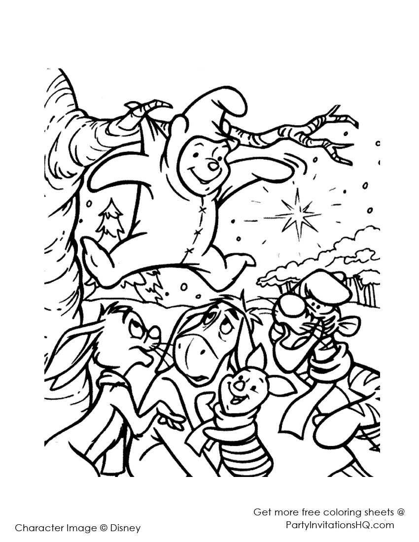 Disney Christmas Coloring Pages For Girls
 DISNEY Christmas Coloring Pages