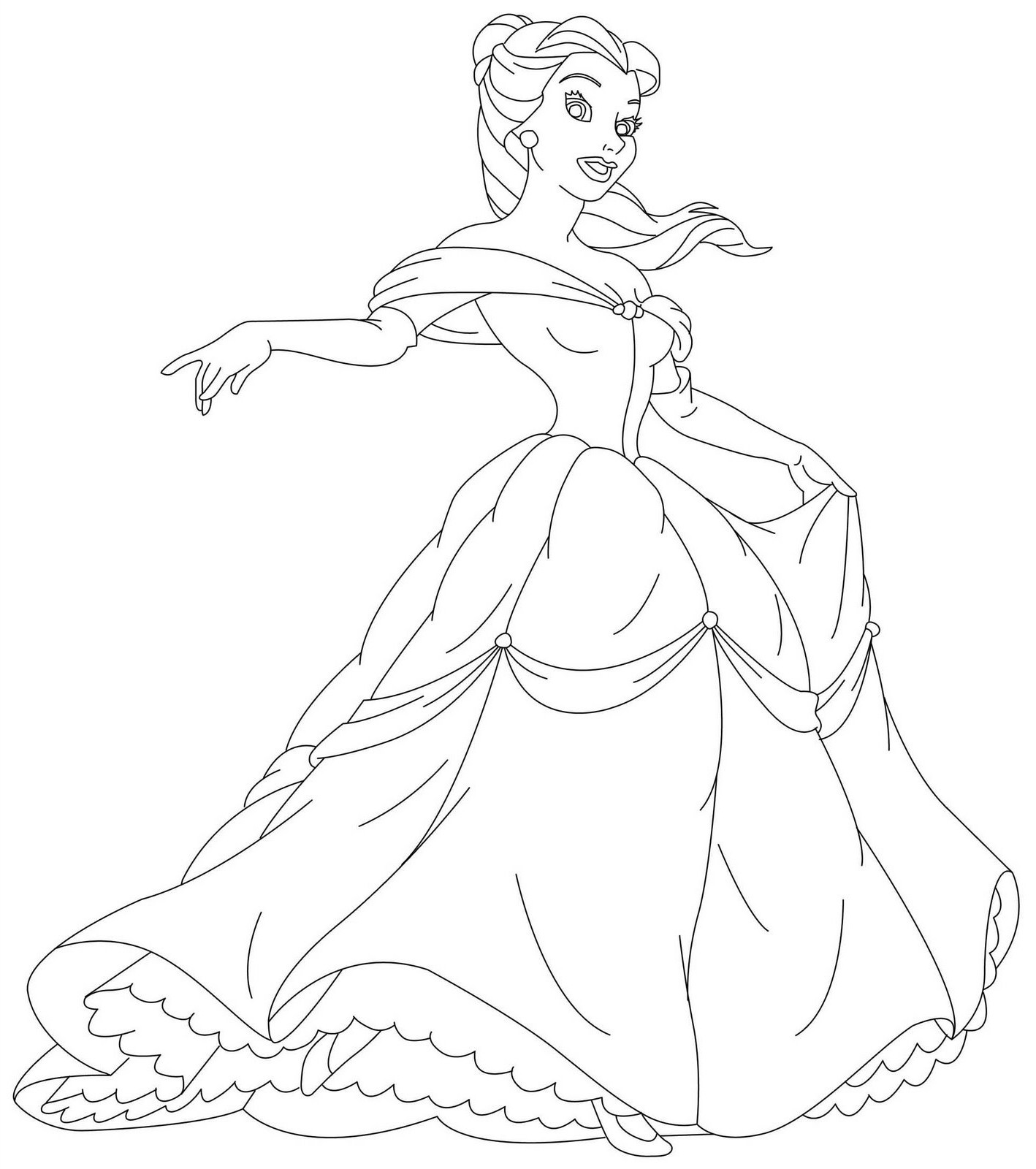 Disney Coloring Book Pages
 Free Printable Disney Princess Coloring Pages For Kids