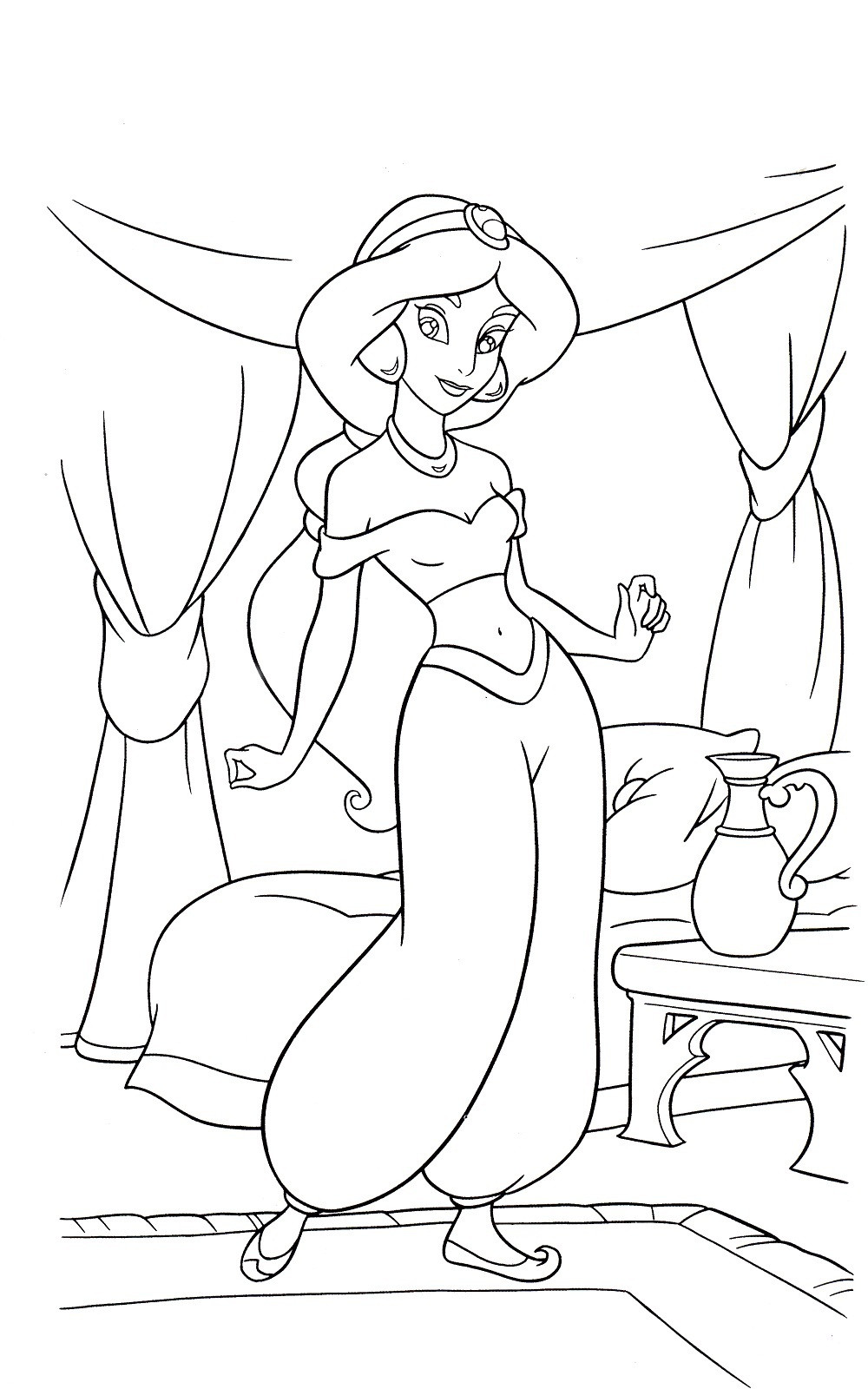 Disney Coloring Books
 Free Printable Jasmine Coloring Pages For Kids Best