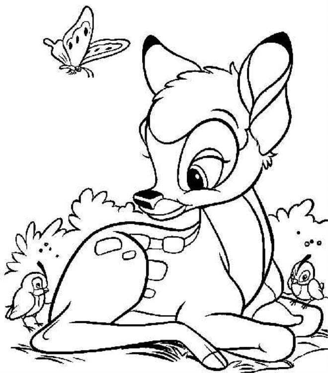 Disney Coloring Sheets For Kids
 Disney Bambi Coloring Pages For Kids