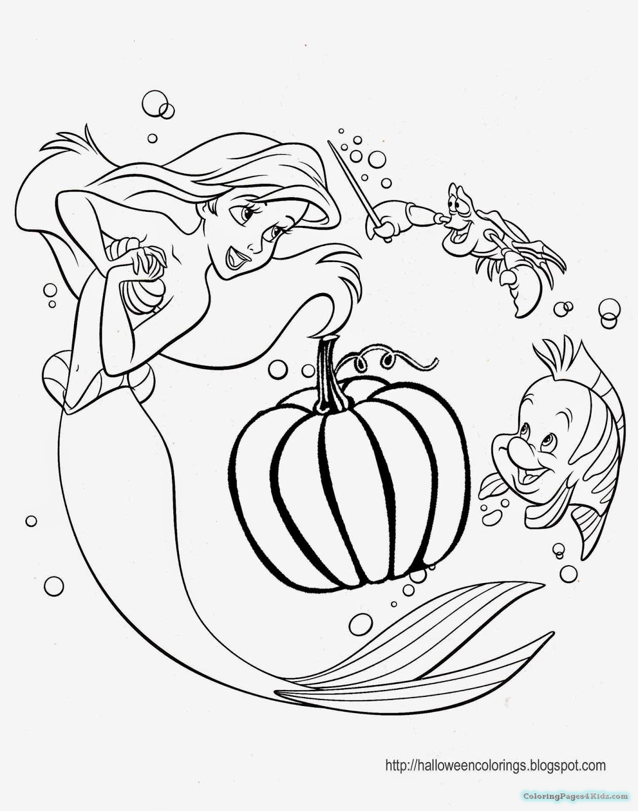 Disney Halloween Coloring Pages For Kids
 Disney Princess Halloween Coloring Pages