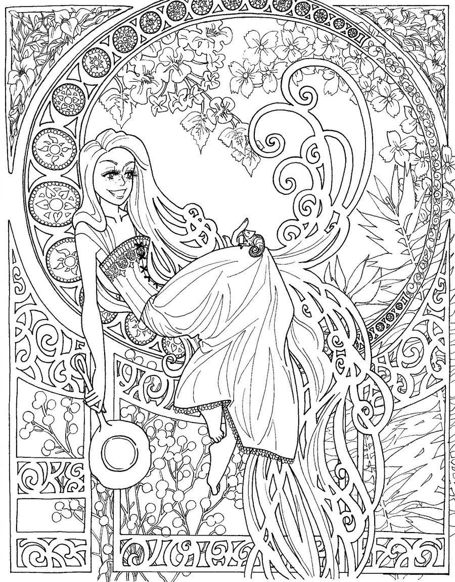 Disney Princess Adult Coloring Book
 Disney Princess Coloring Book Pdf Page 1