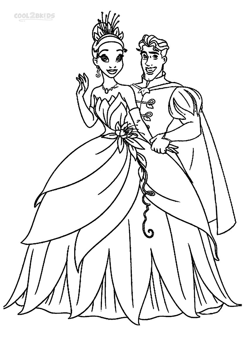 Disney Princess Adult Coloring Book
 Printable Princess Tiana Coloring Pages For Kids