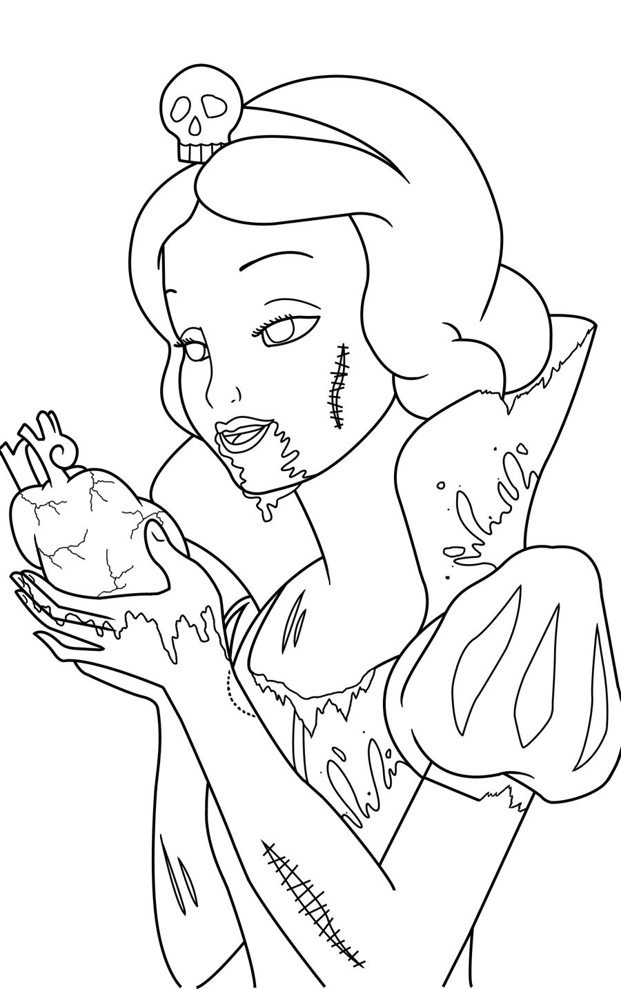 Disney Zombies Coloring Pages
 Zombie Disney Princess Coloring Pages Coloring Pages