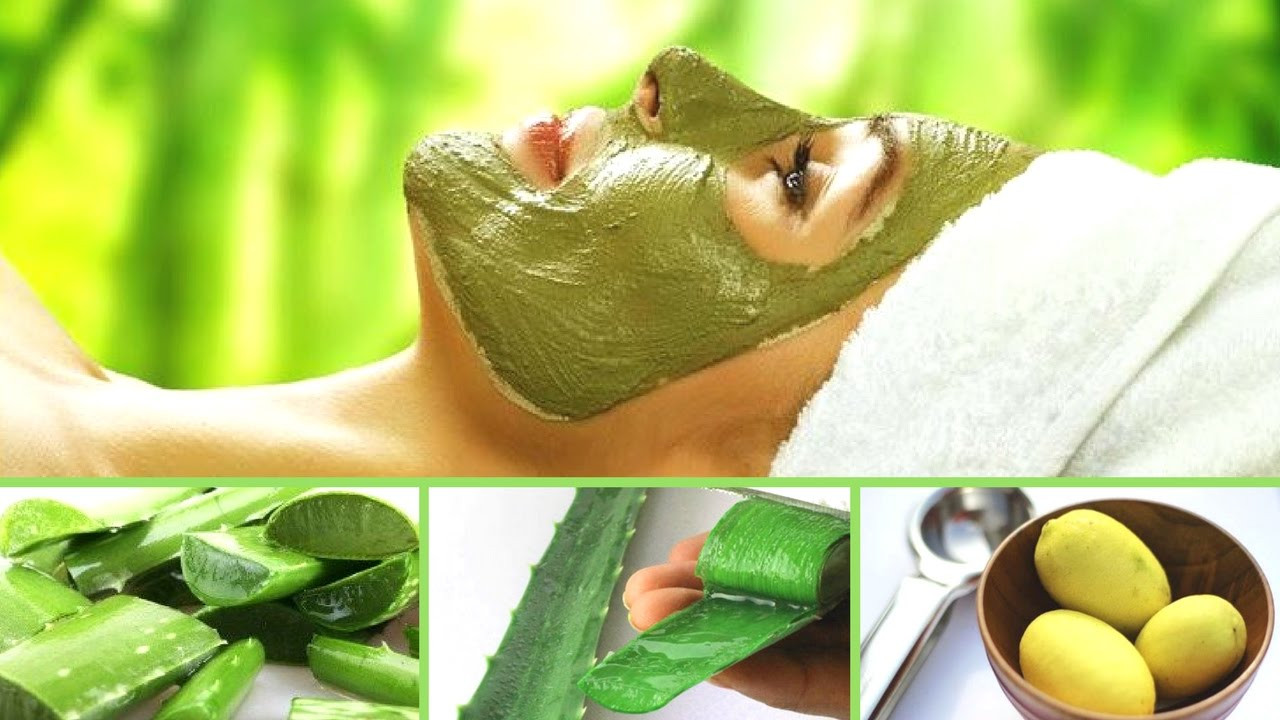 DIY Aloe Vera Face Mask
 DIY Aloe Vera Face Mask For Skin And Hair 🌱🌿
