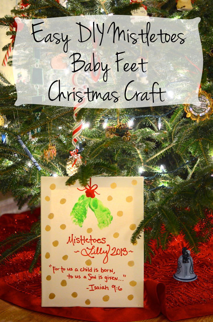 DIY Baby Craft
 Easy DIY Mistletoes Baby Feet Christmas Craft Tar Gift