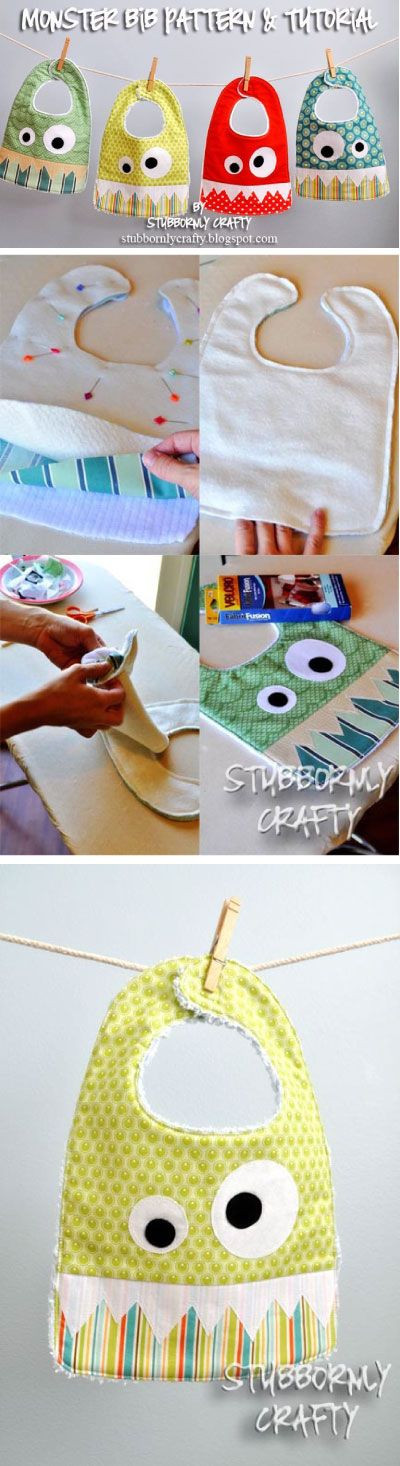 DIY Baby Craft
 El Yapımı Bebek Önlüğü Modelleri Baby Bibs