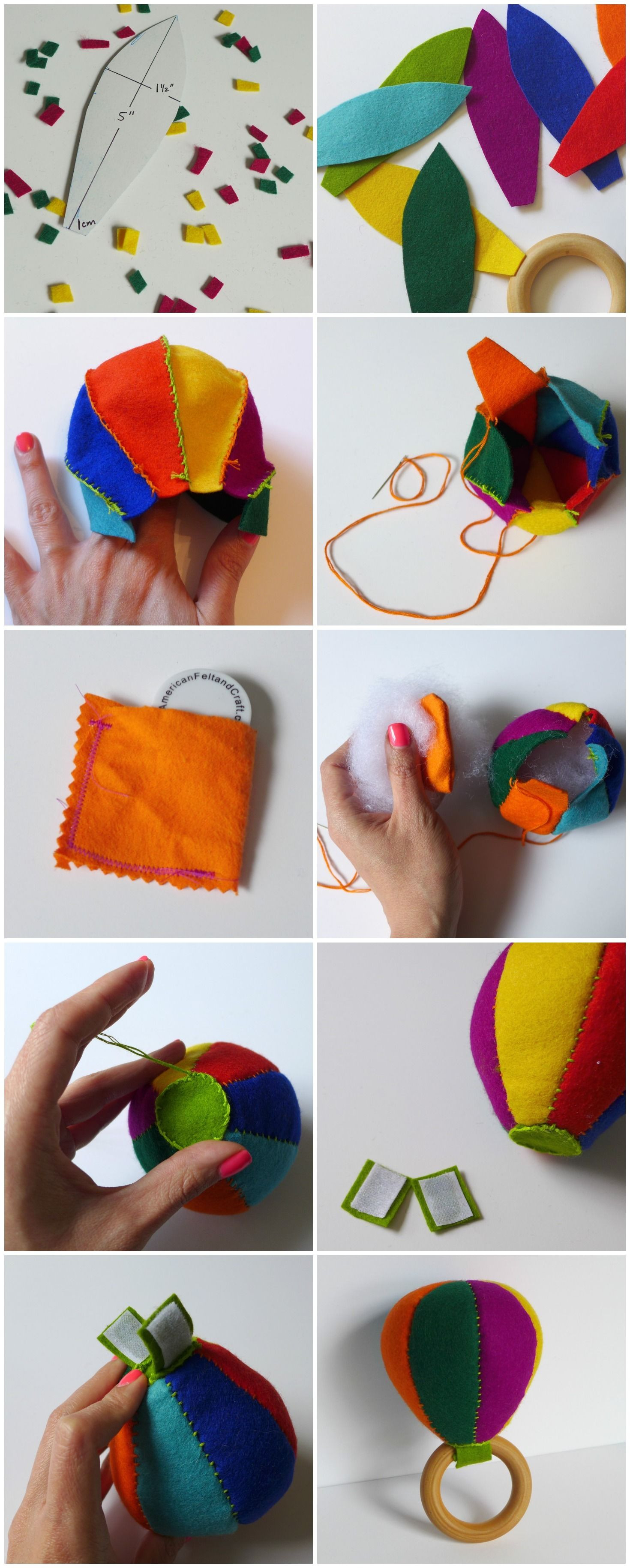 DIY Baby Craft
 Tutorial to make a felt DIY Maraca Baby Rattle Great
