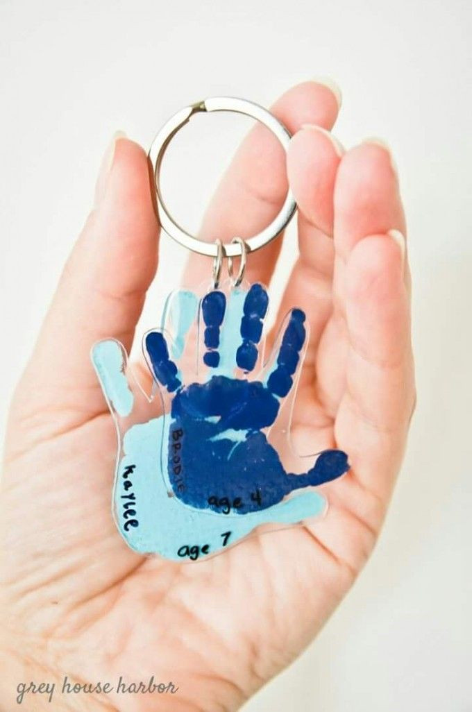 Best ideas about DIY Baby Footprint
. Save or Pin DIY Handprint Keychains ese are the BEST Hand Now.