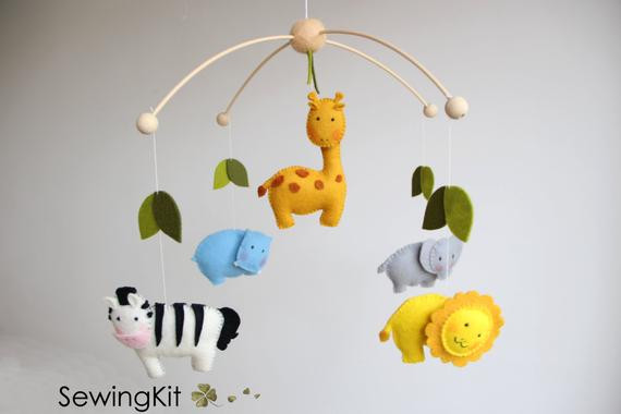 DIY Baby Mobile Kits
 baby mobile animal safari mobile kit diy mobile baby animal