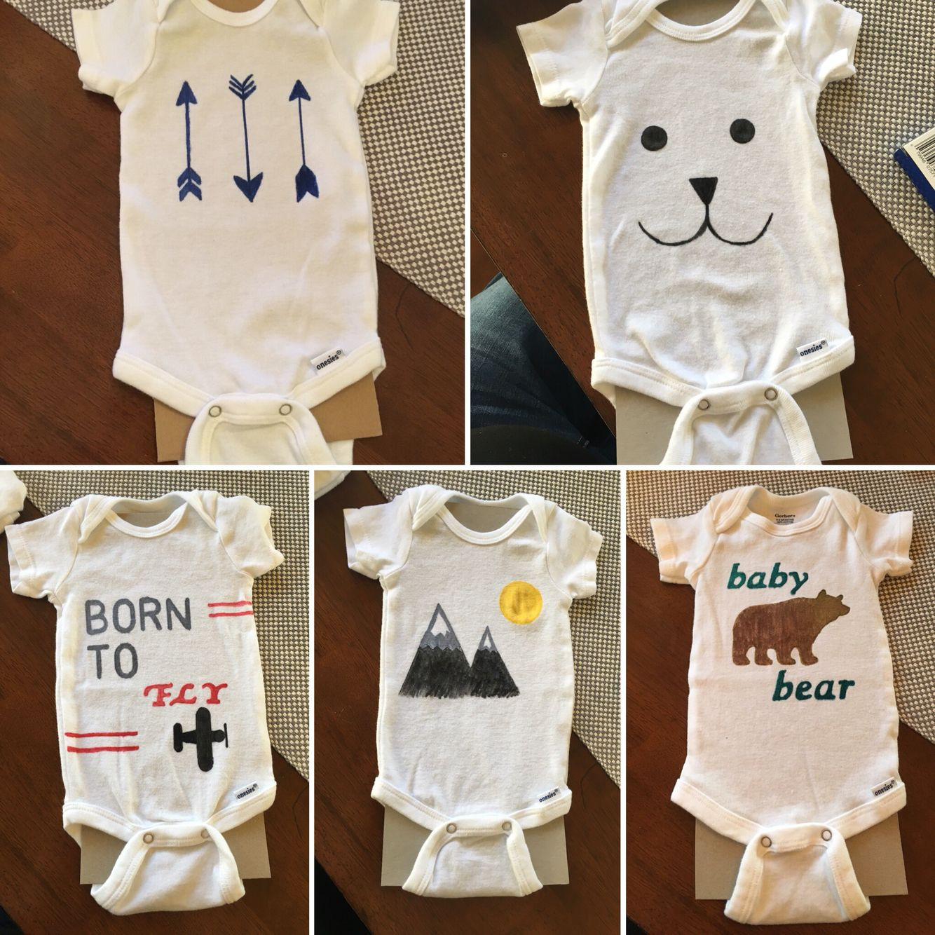 DIY Baby Onesie Ideas
 DIY Fabric marker onesies pleted projects