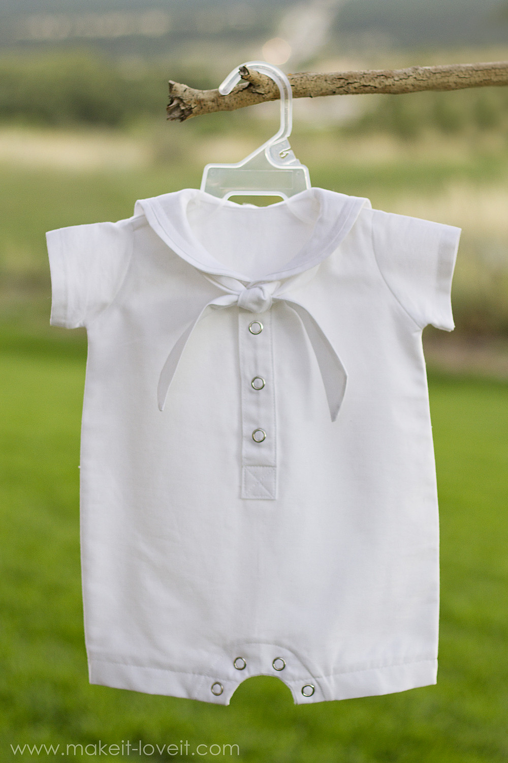 DIY Baby Romper
 DIY Baby Boy Sailor Romper for Baby Blessing Dedication