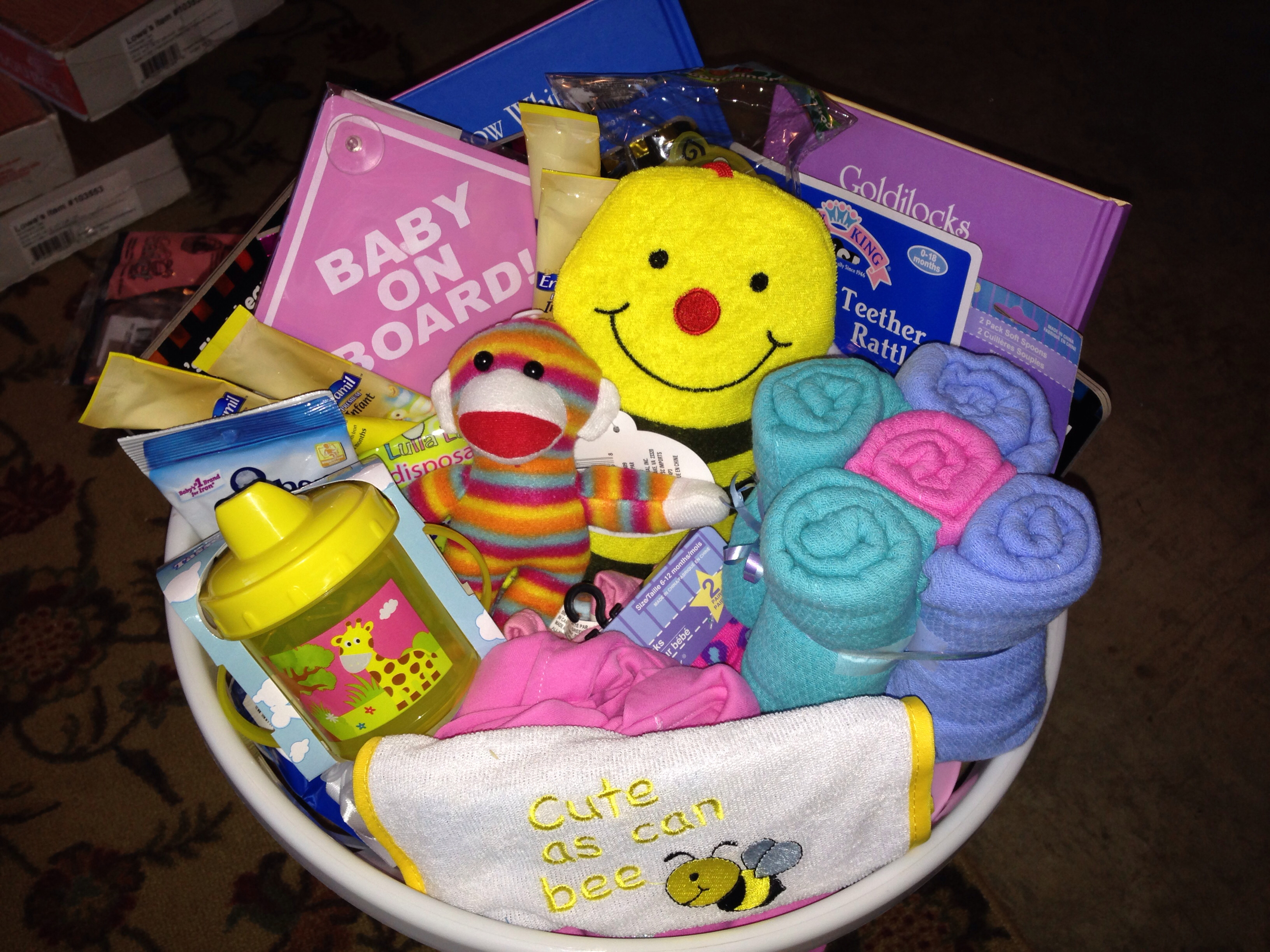 DIY Baby Shower Gift Basket
 The gallery for Homemade Baby Shower Gift Baskets