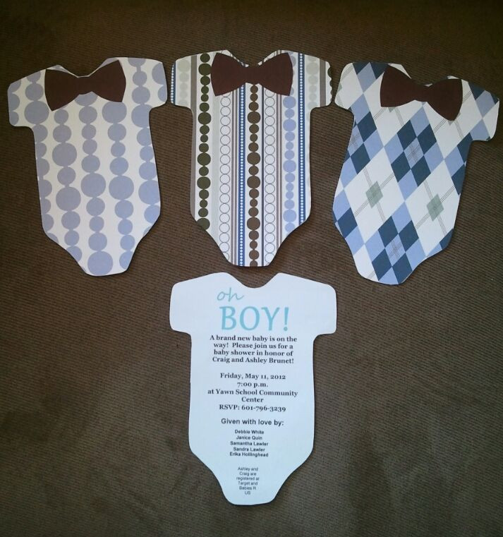 DIY Baby Shower Invitations Boy
 Baby shower invitations DIY Baby blue Pinterest