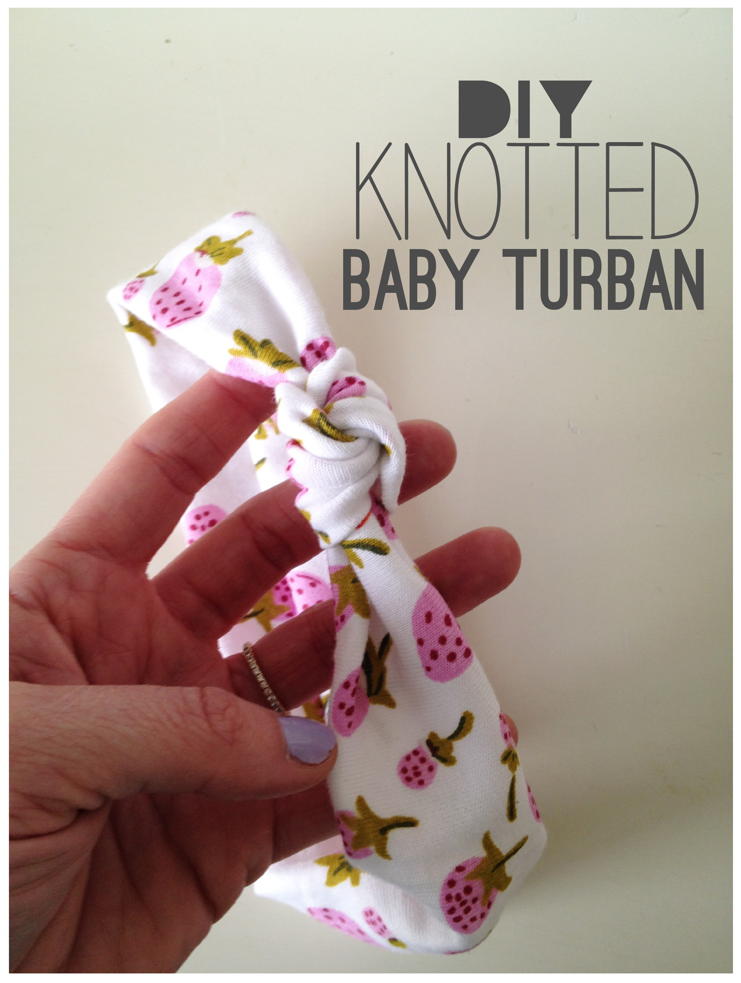 DIY Baby Turban Headband
 Knotted Baby Turban Tutorial