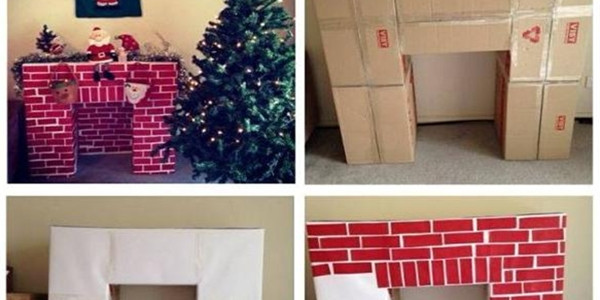 DIY Cardboard Fireplace
 12 Tutorials to Make a Cardboard Fireplace