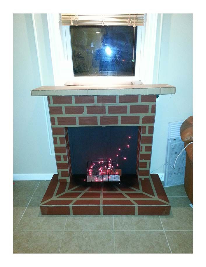 DIY Cardboard Fireplace
 26 best DIY Festive Christmas Tree Skirts images on