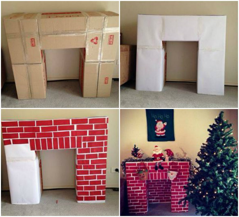DIY Cardboard Fireplace
 Cool Creativity — DIY Cardboard Christmas Fireplace