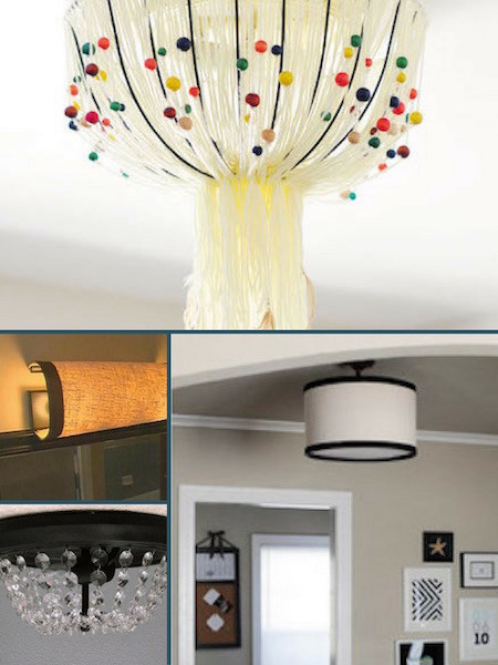 DIY Ceiling Light Cover
 Round Up 6 Ways to Cover Ugly Ceiling Light Fixtures