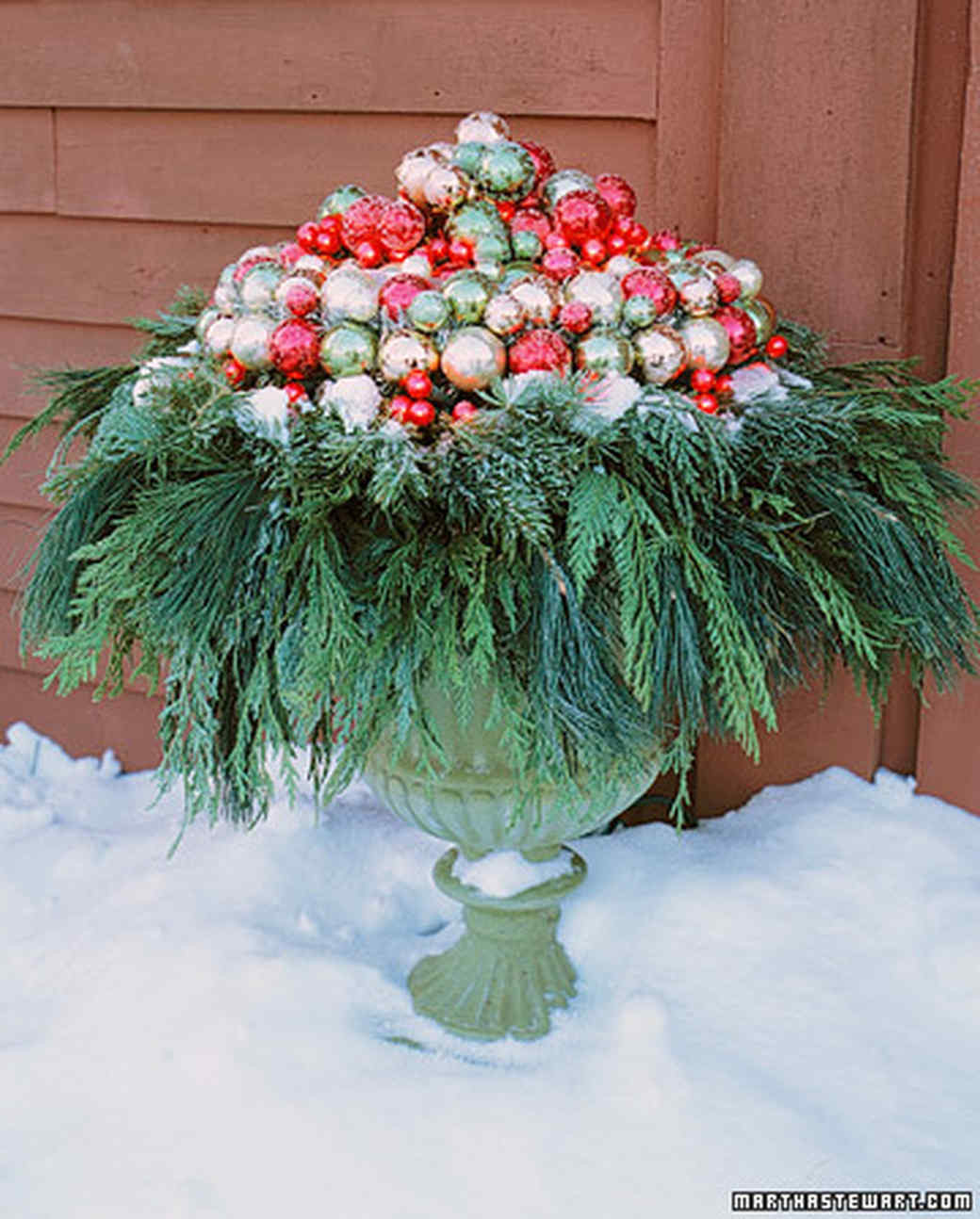 DIY Christmas Decorations Martha Stewart
 Urn Topper