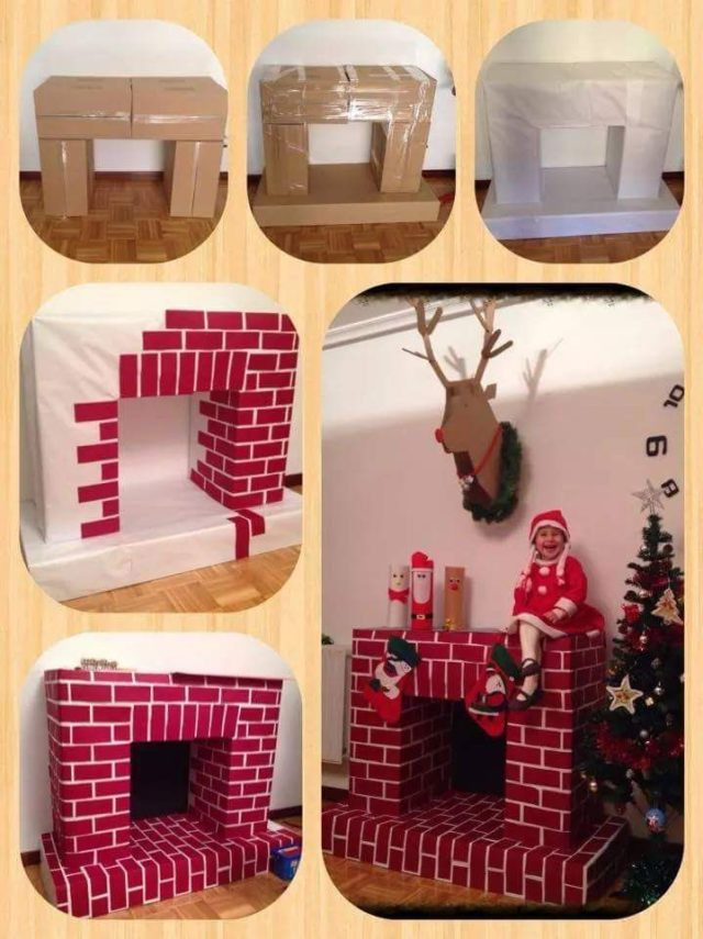 Best ideas about DIY Christmas Fireplace
. Save or Pin Cardboard Fireplace DIY for Christmas Now.