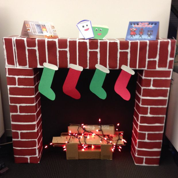 Best ideas about DIY Christmas Fireplace
. Save or Pin Christmas lights inside faux fireplace Now.
