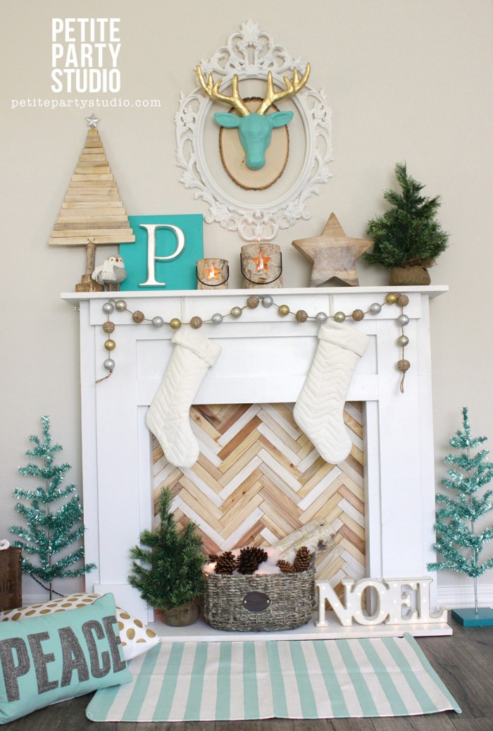 Best ideas about DIY Christmas Fireplace
. Save or Pin DIY Faux Fireplace & Mantle Petite Party Studio Now.