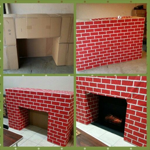 Best ideas about DIY Christmas Fireplace
. Save or Pin Santa s Entrance Fireplace made from cardboard boxes Now.