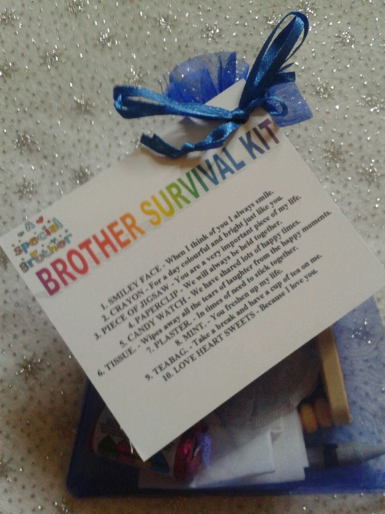 Best ideas about DIY Christmas Gifts For Brothers
. Save or Pin BROTHER SURVIVAL KIT Novelty Keepsake Christmas Birthday Now.