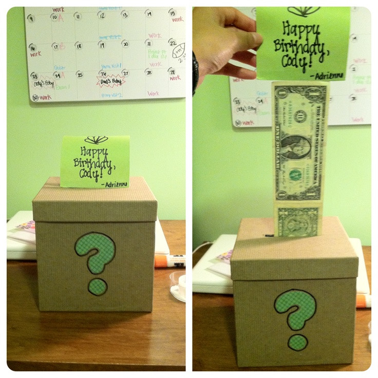 Best ideas about DIY Christmas Gifts For Brothers
. Save or Pin A t for my boyfriend s brother A box with dollar bills Now.