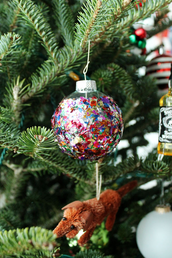 DIY Christmas Ornaments With Pictures
 DIY Confetti Ornaments — Unusually Lovely