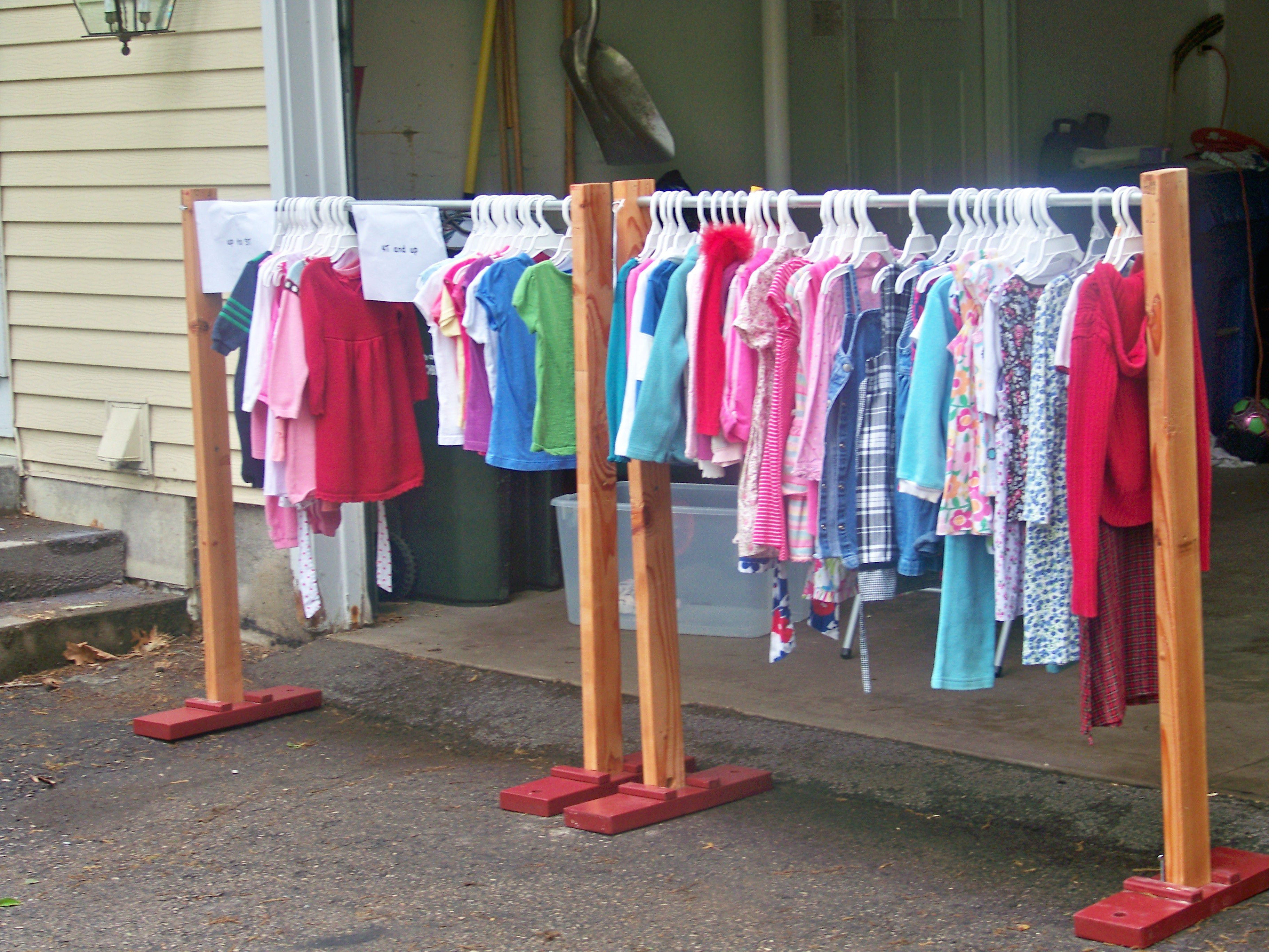 DIY Clothes Rack Garage Sale
 Another HangOut™ clothes rack used at a garage sale in the