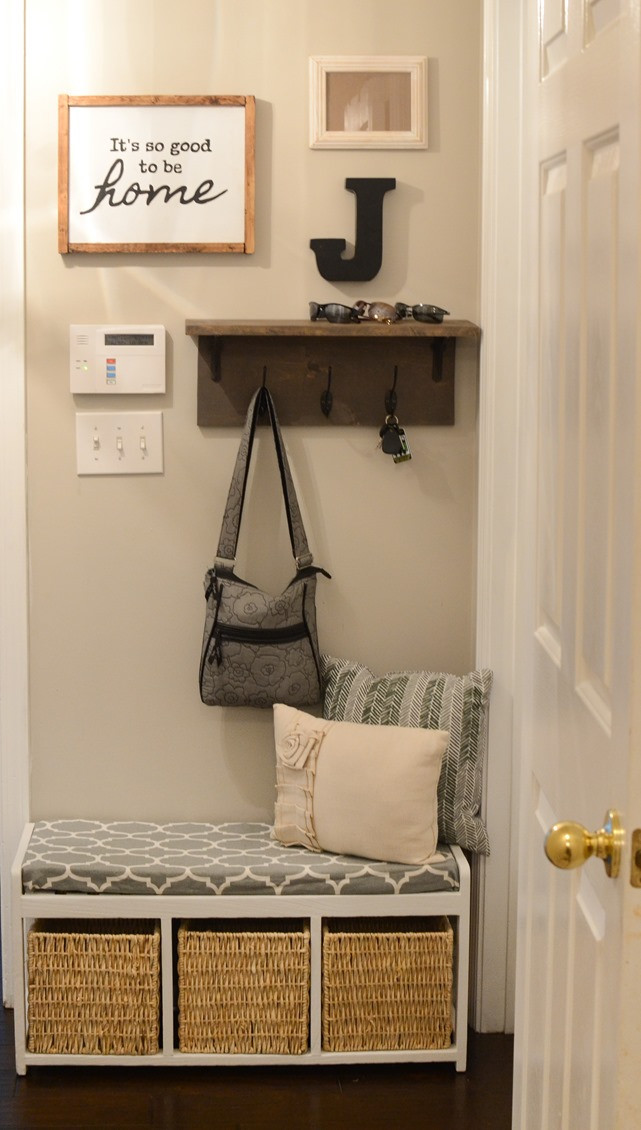 Best ideas about DIY Coat Rack Shelf
. Save or Pin Mudroom gallery wall DIY coat rack shelf Now.