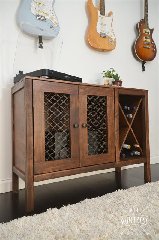 Best ideas about DIY Credenza Plans
. Save or Pin DIY Wooden Sideboard Record Cabinet With Wine Rack Now.