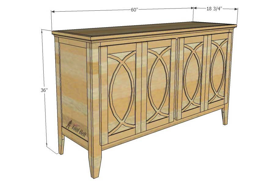 Best ideas about DIY Credenza Plans
. Save or Pin DIY Buffet Sideboard with Circle Trim Doors Her Tool Belt Now.