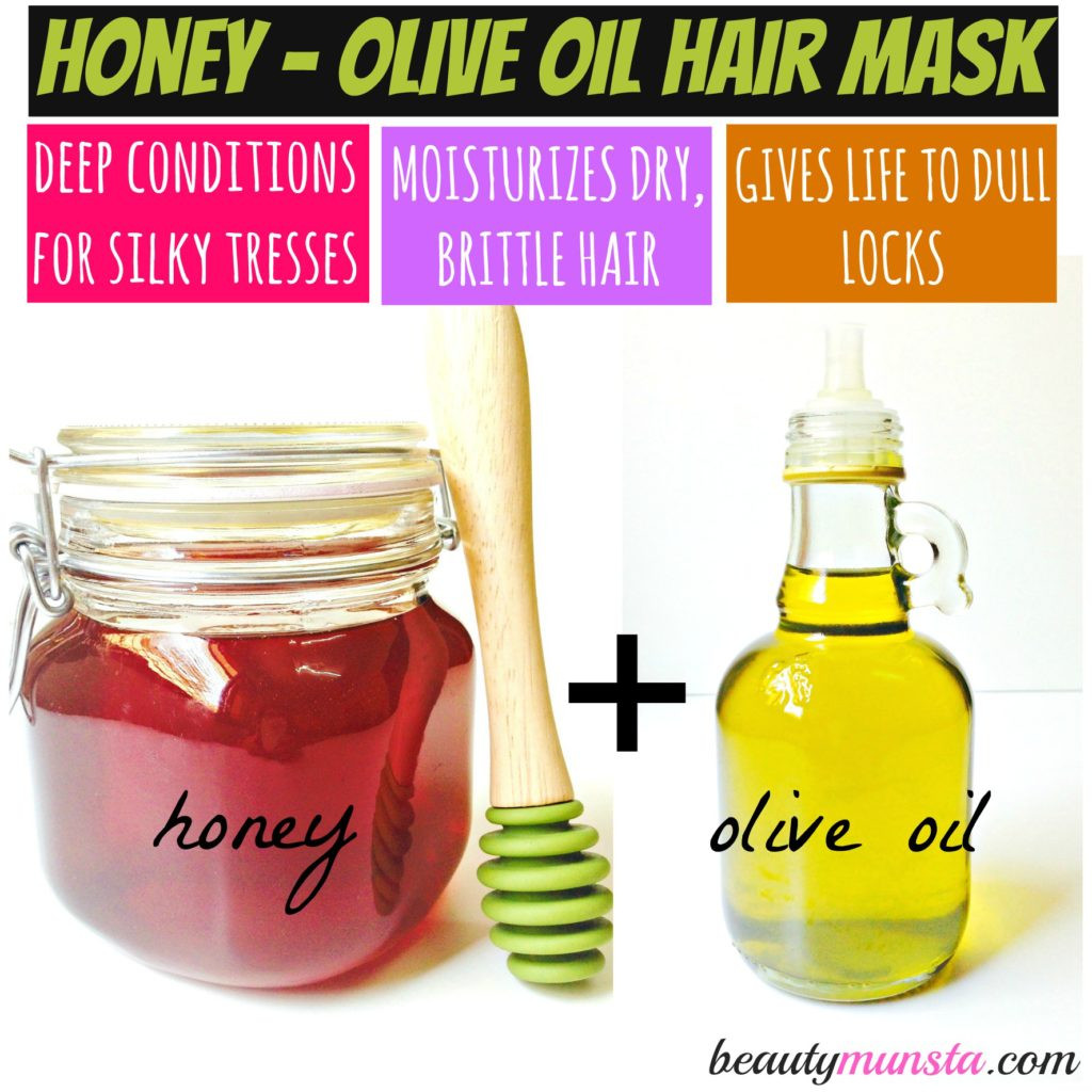 DIY Deep Conditioning Hair Mask
 Honey and Olive Oil Hair Mask