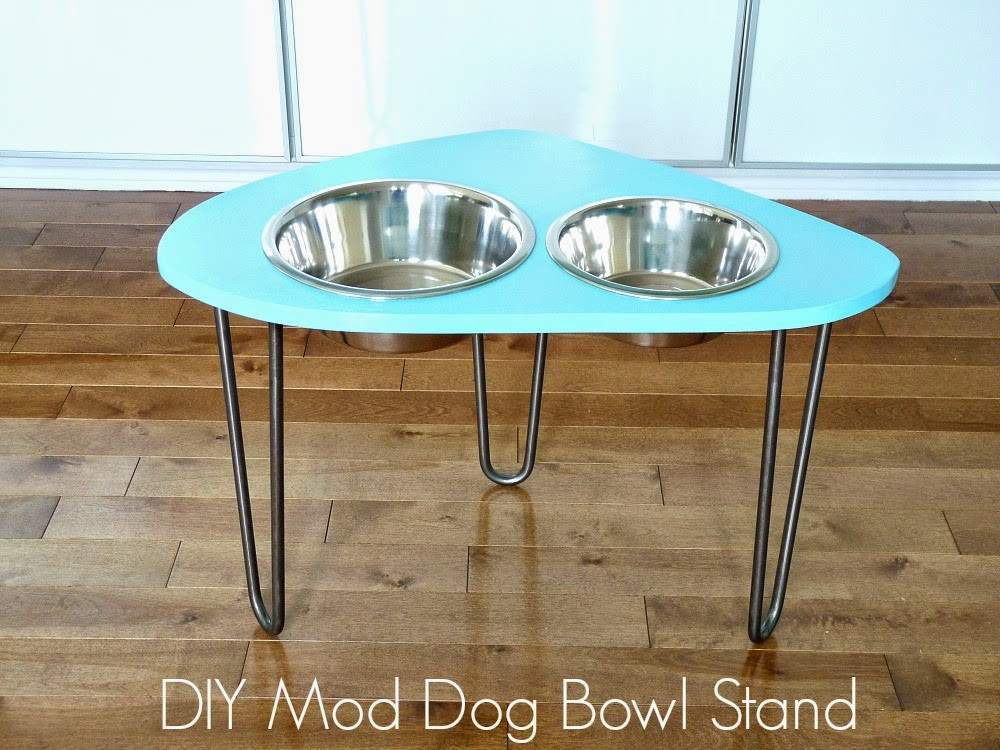 DIY Dog Bowl Stand
 DIY Mod Dog Bowl Stand