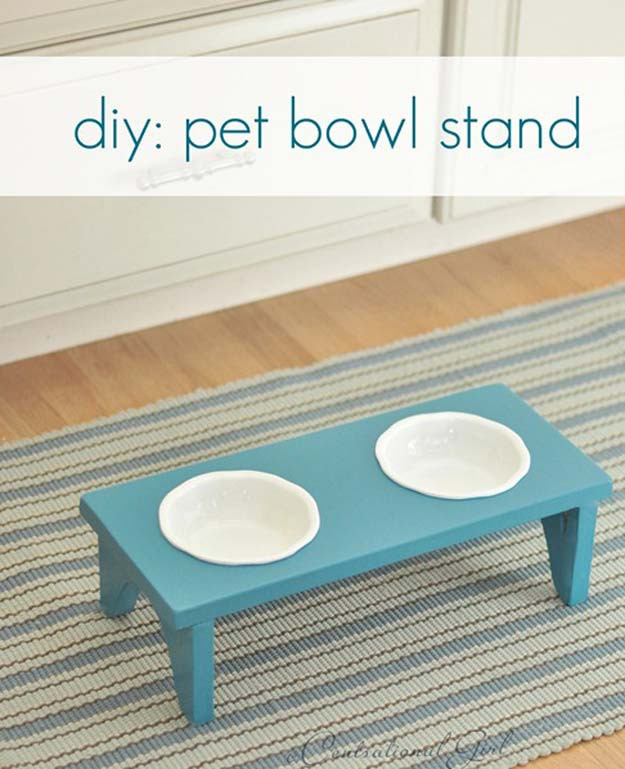 DIY Dog Bowl Stand
 41 Crafty DIY Projects for Your Pet