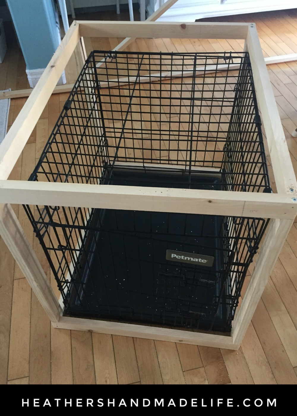 DIY Dog Crate
 diy dog crate cover table 2 Heather s Handmade Life