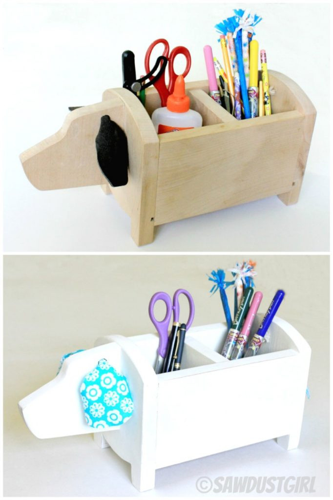 DIY Dog Gifts
 DIY Gift Idea $5 Dog Shaped Storage Caddy Sawdust Girl